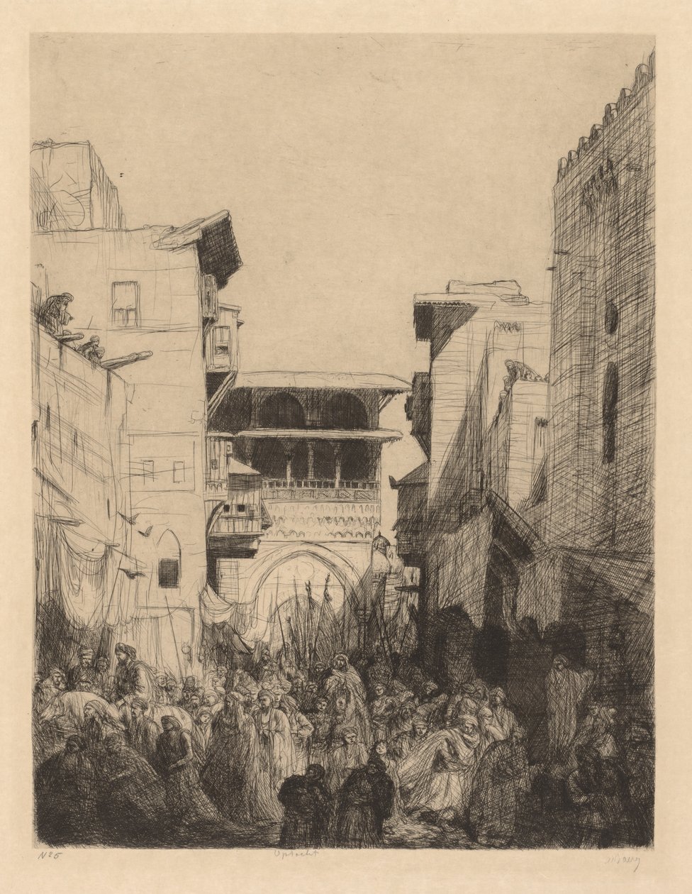 Ulice v Káhiře od Ignace Henri Jean Fantin Latour