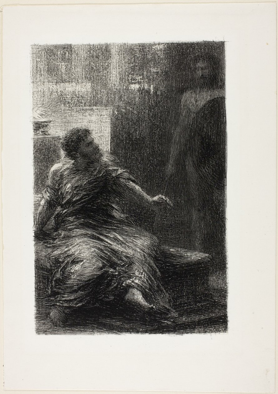 Dobytí Tróje: Zjevení Hektora z opery Hectora Berlioze "Dobytí Tróje" (1855-58) od Henri Fantin Latour