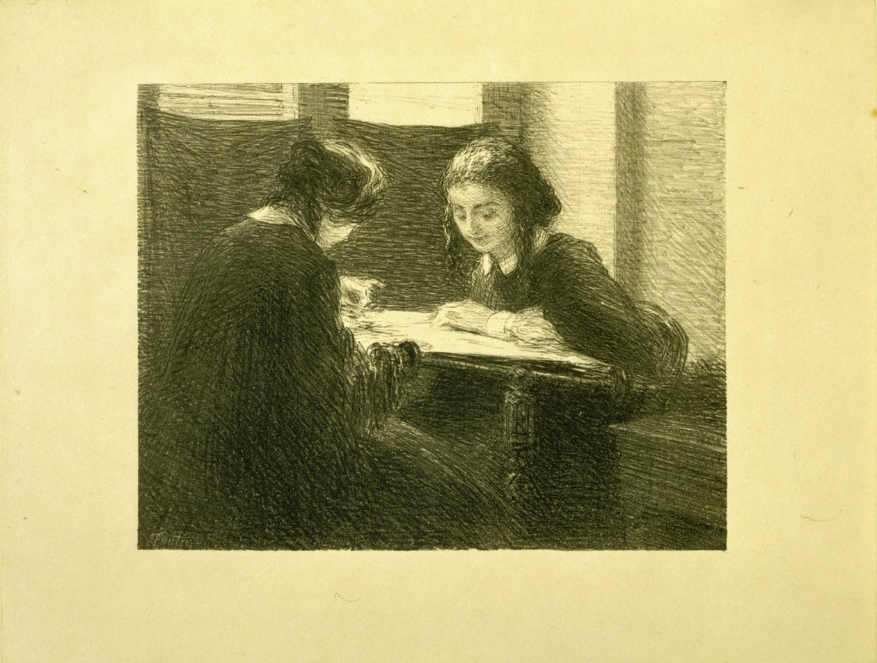 Vyšívačky, č. 3 od Ignace Henri Jean Fantin Latour