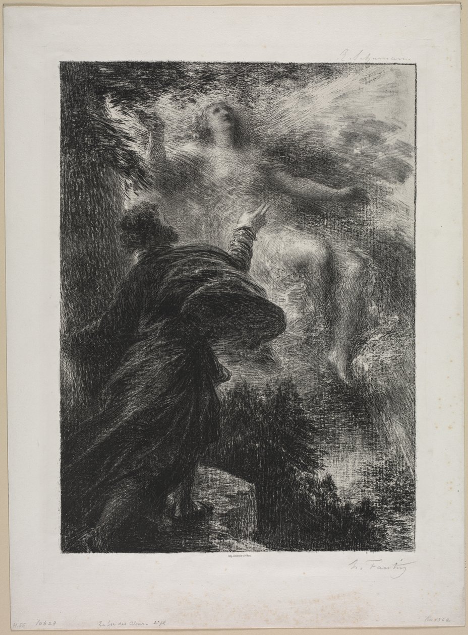 Víla z Alp od Ignace Henri Jean Fantin Latour