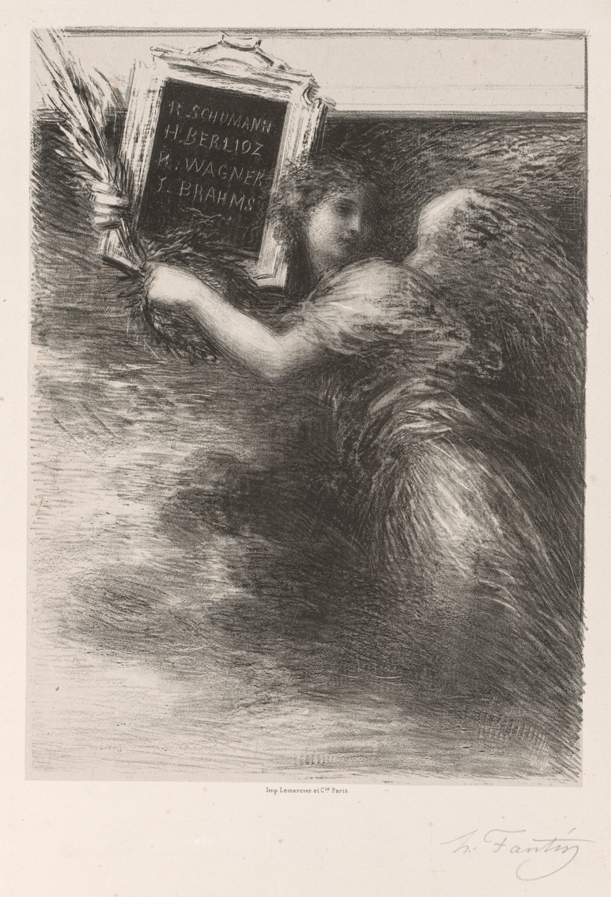 Génius hudby od Ignace Henri Jean Fantin Latour