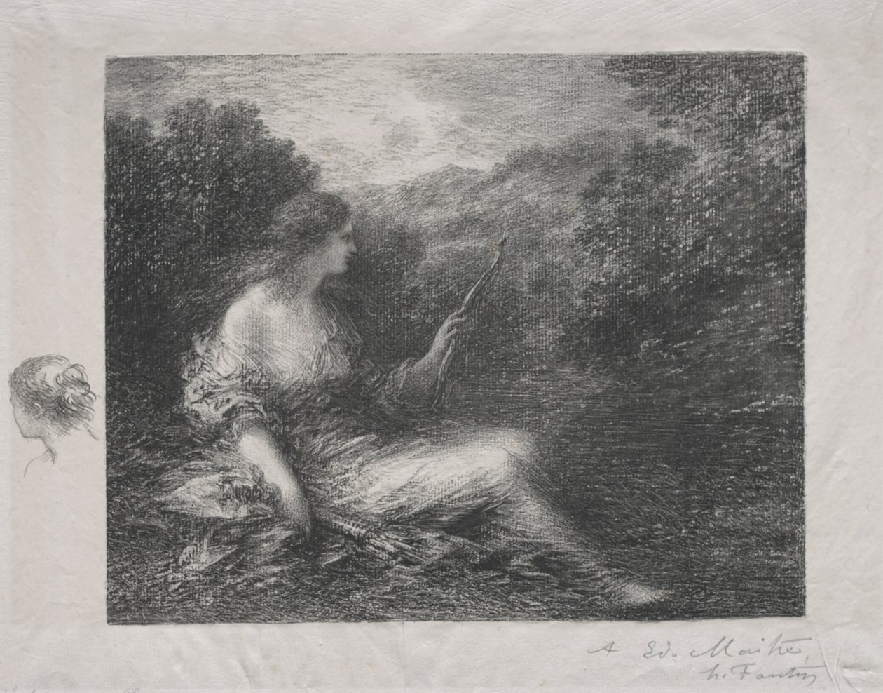 Lovkyně od Ignace Henri Jean Fantin Latour