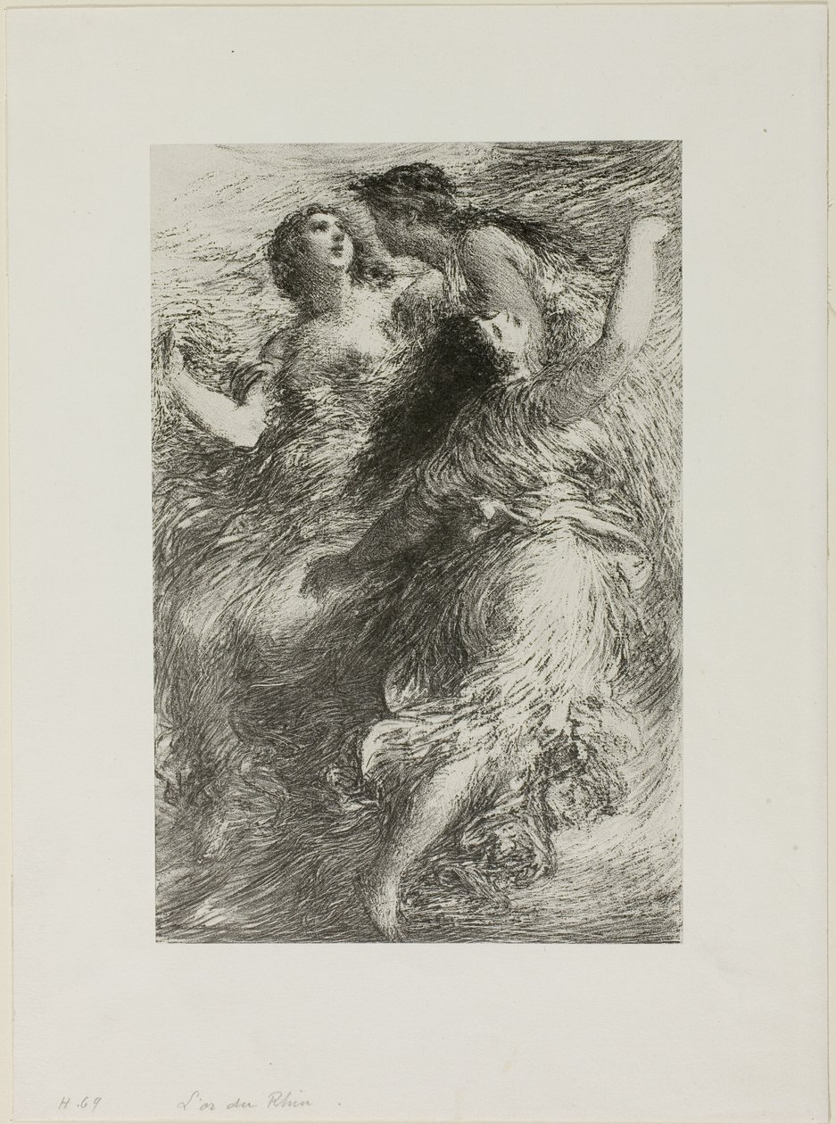 The Rhinegold: Scéna I, The Rhinemaidens od Ignace Henri Jean Fantin Latour