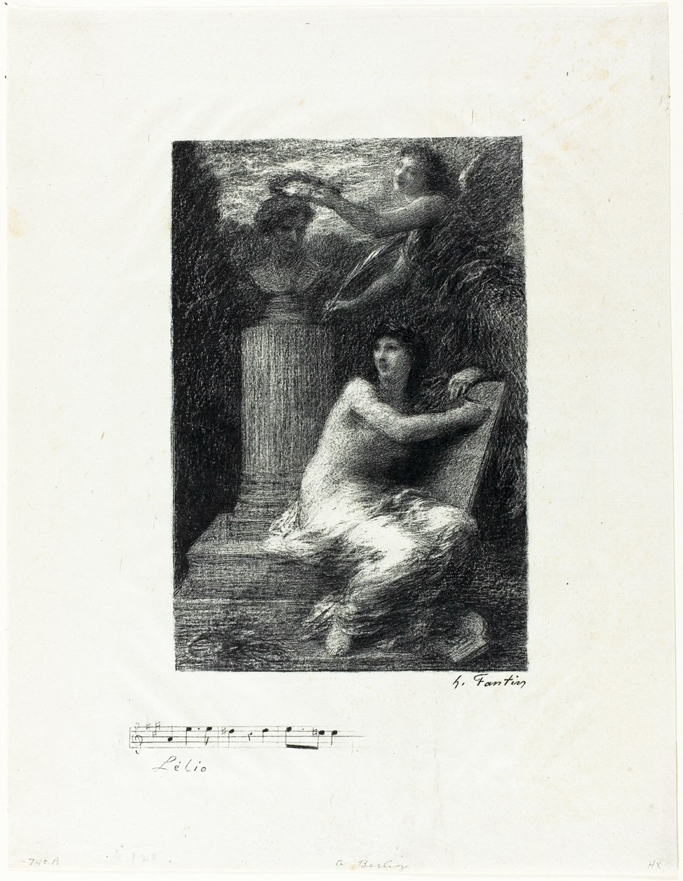Berliozovi, malý talíř od Ignace Henri Jean Fantin-Latour