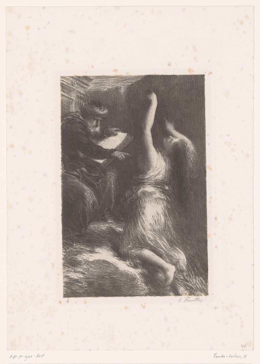 Čaroděj Klingsor povolá Kundryho Parsifal. Zákon II. Evokace de Kundry Život a dílo Richarda Wagnera (název série) od Ignace Henri Jean Fantin Latour
