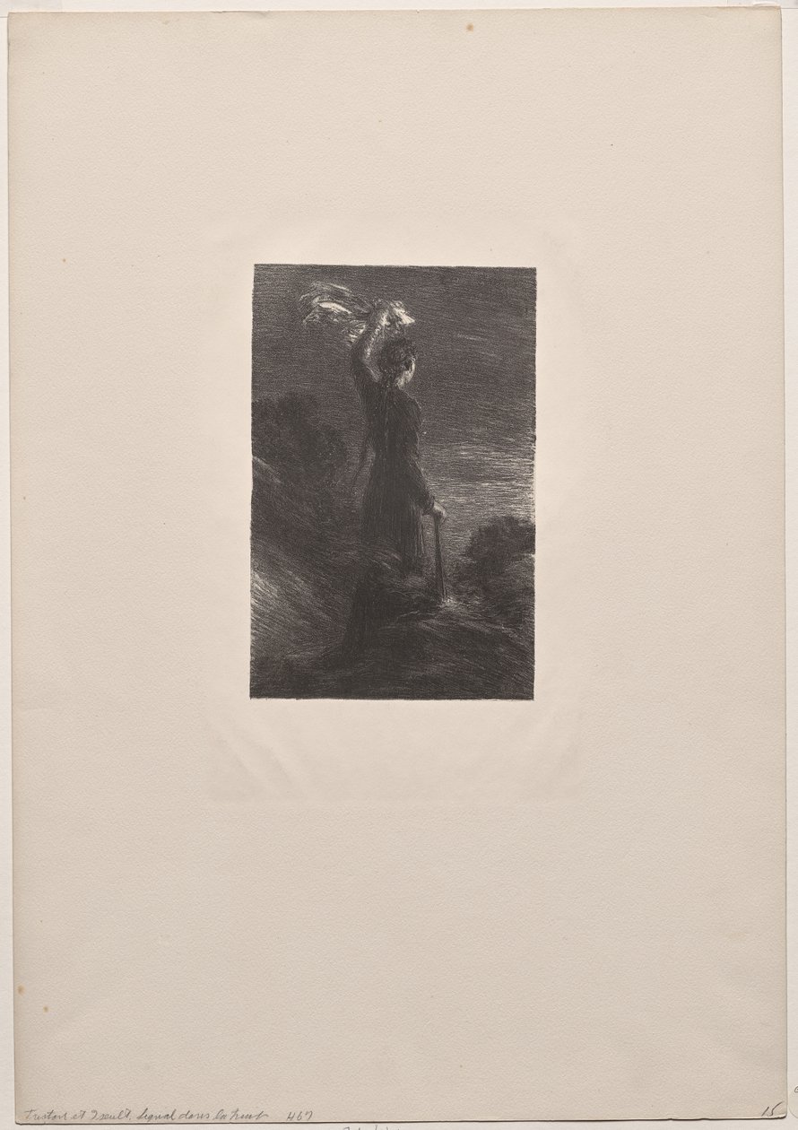 Tristan a Isolda, dějství II: Signál v noci od Ignace Henri Jean Fantin Latour