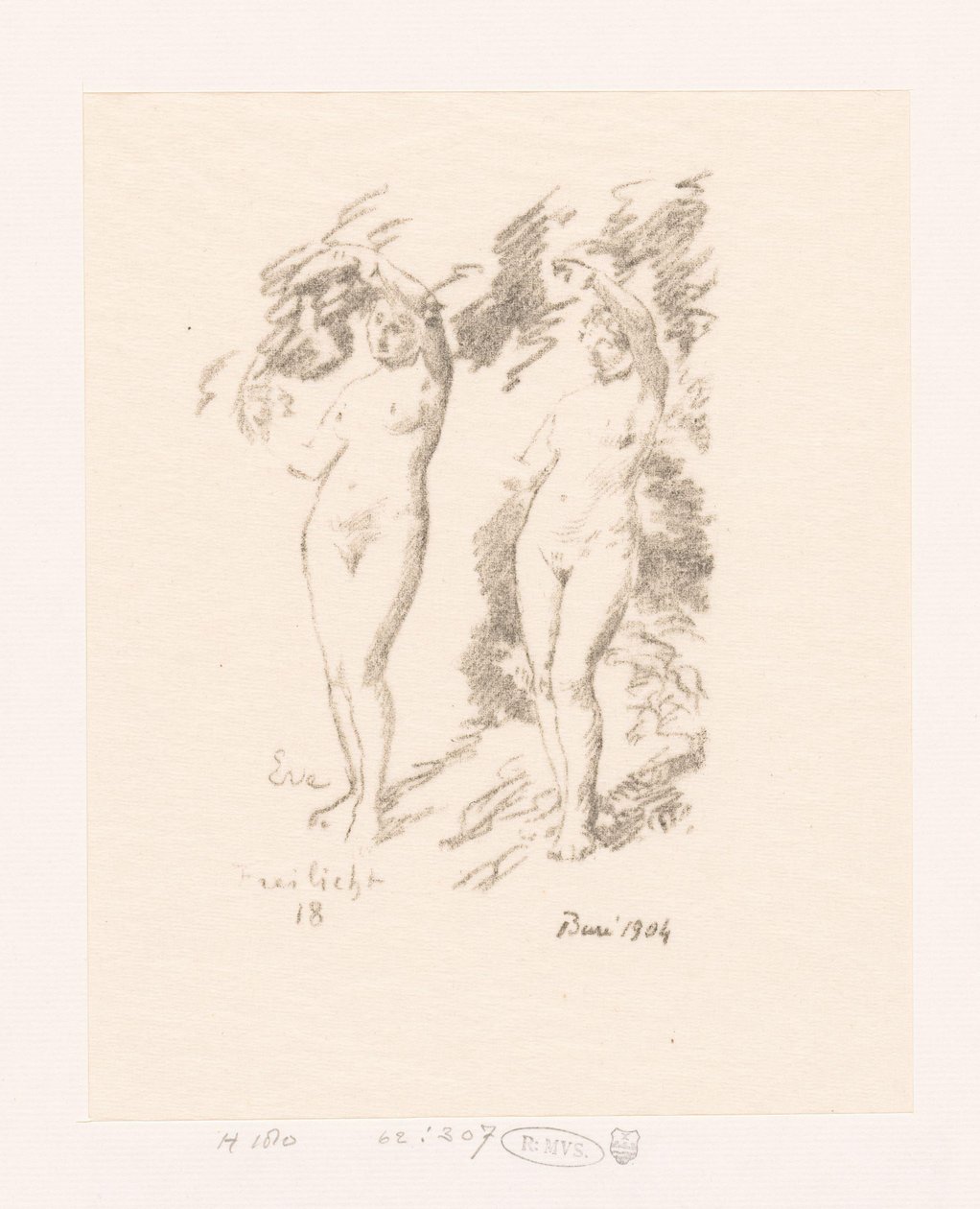 Dvě studie od Evy od Ignace Henri Jean Fantin Latour