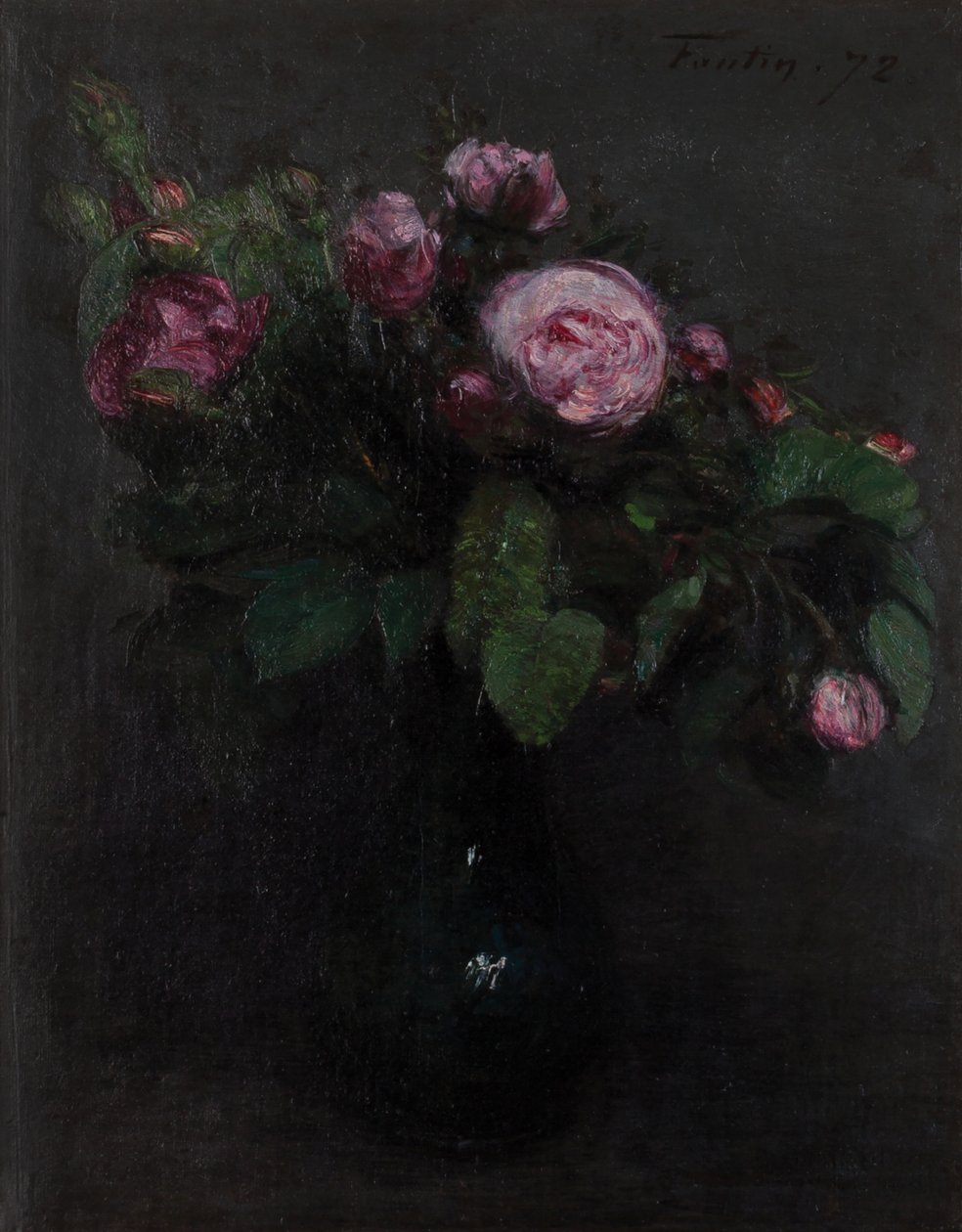 Váza s růžemi 1872 (olej na plátně) od Henri Fantin Latour