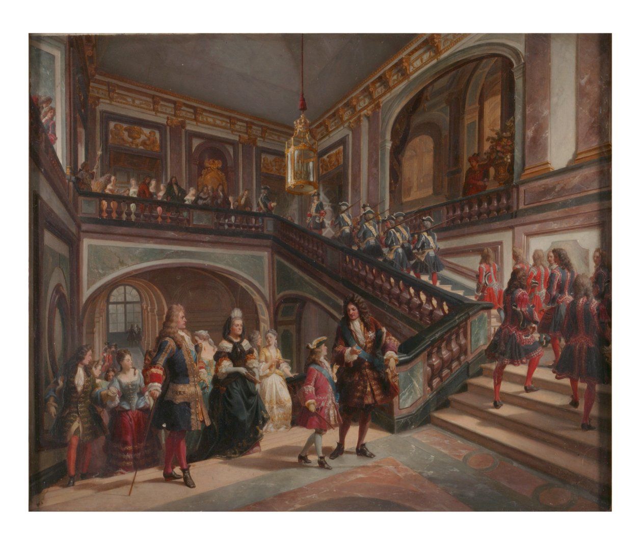 Mladý Ludvík XV. ve Versailles od Henri Felix Emmanuel Philippoteaux