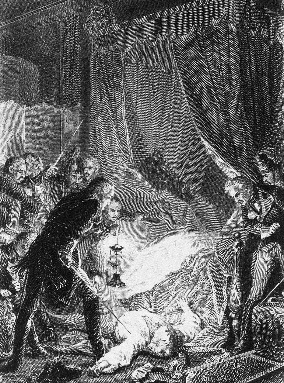 Atentát na cara Pavla I. 12. března 1801 1874 od Henri Felix Emmanuel Philippoteaux