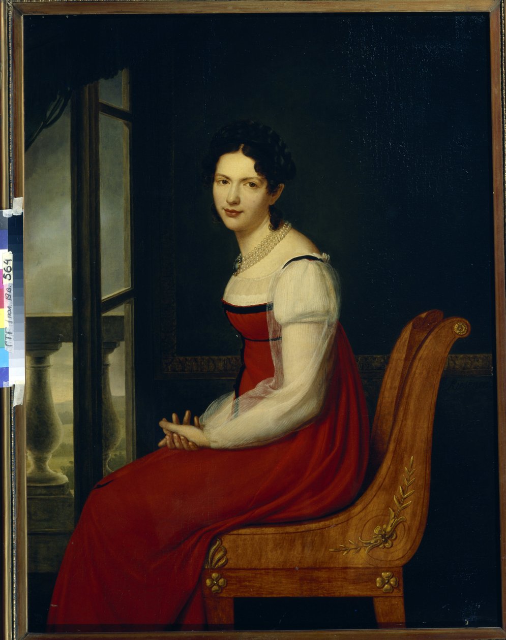Portrét princezny Varvary Sergejevny Dolgorukové, rozené Gagariny (1793-1833) (Princezna Varvara Sergejevna Dolgoruková) - Obraz Henriho Francoise Riesenera (1767-1828), olej na plátně (96,8x125 cm) od Henri Francois Riesener