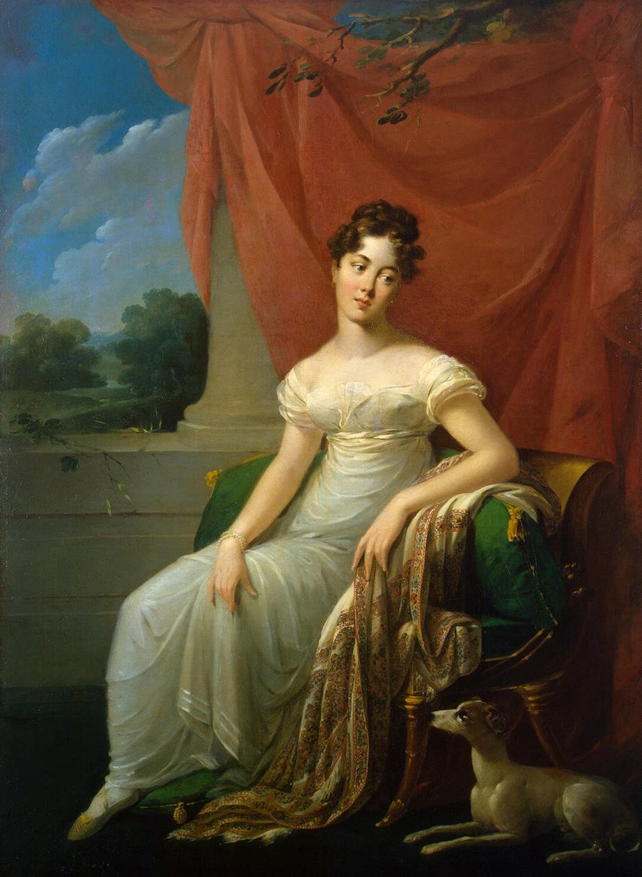 Portrét Sofie Apraxiny, 1818 od Henri Françoiss Riesener