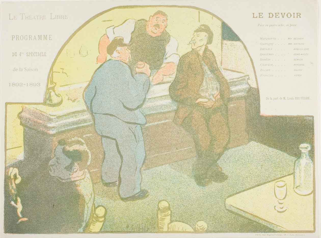 Čtvrté představení: Le Devoir pro Le Théatre Libre od Henri Gabriel Ibels