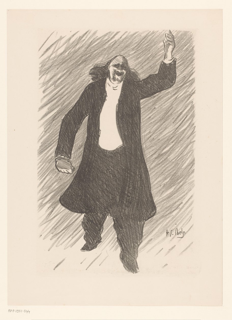 Portrét šansoniéra Marcela Legaye Marcel Legay Umělci kavárenského koncertu (název série) Le Café Concert (název série) od Henri Gabriel Ibels