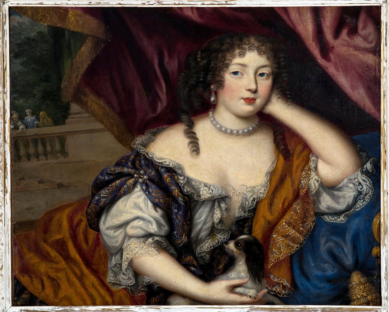 Louise Renee de Penancoet de Keroual (1649-1734) vévodkyně z Portsmouthu a Aubigny - Portrét Louise Renee de Penancoet de Keroualle, oblíbené milenky anglického krále Karla II. (1630-1685) od Henri Gascar