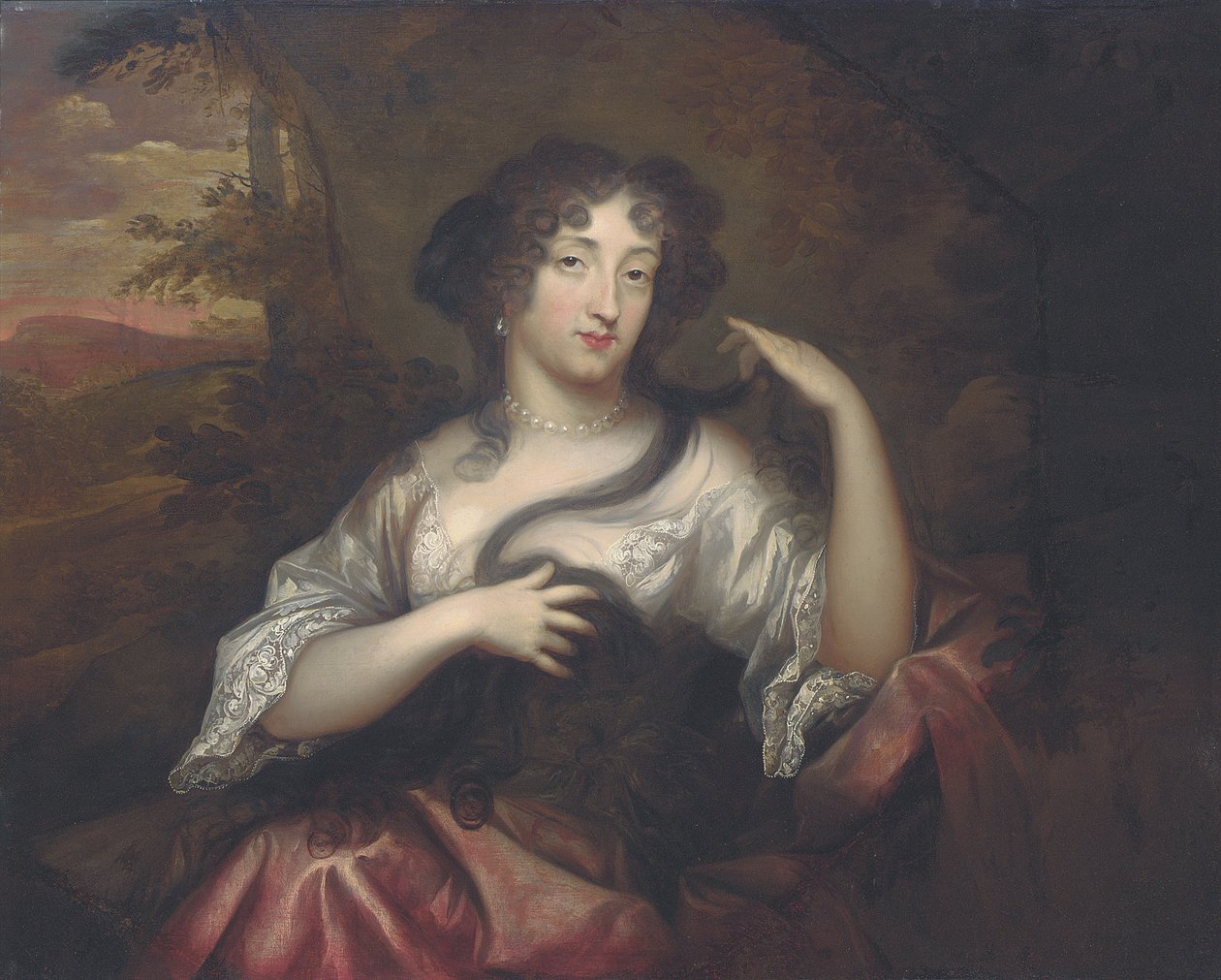 Portrét Hortense Mancini, 1680 od Henri Gascard