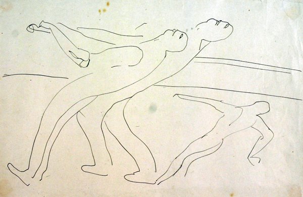 Muži otevírají brány zámku od Henri Gaudier Brzeska