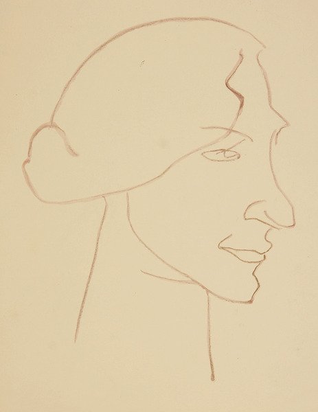 Sophie v profilu od Henri Gaudier-Brzeska