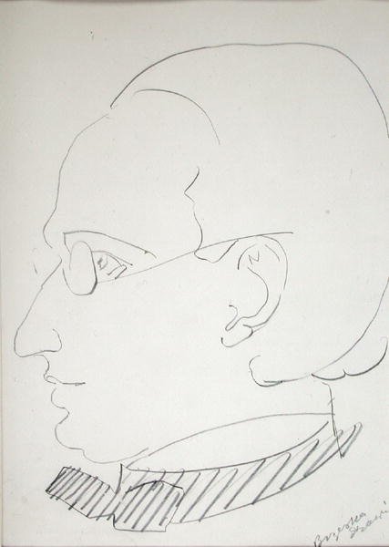 Alfred Wolmark (1877-1961) (tužka na papíře) od Henri Gaudier Brzeska