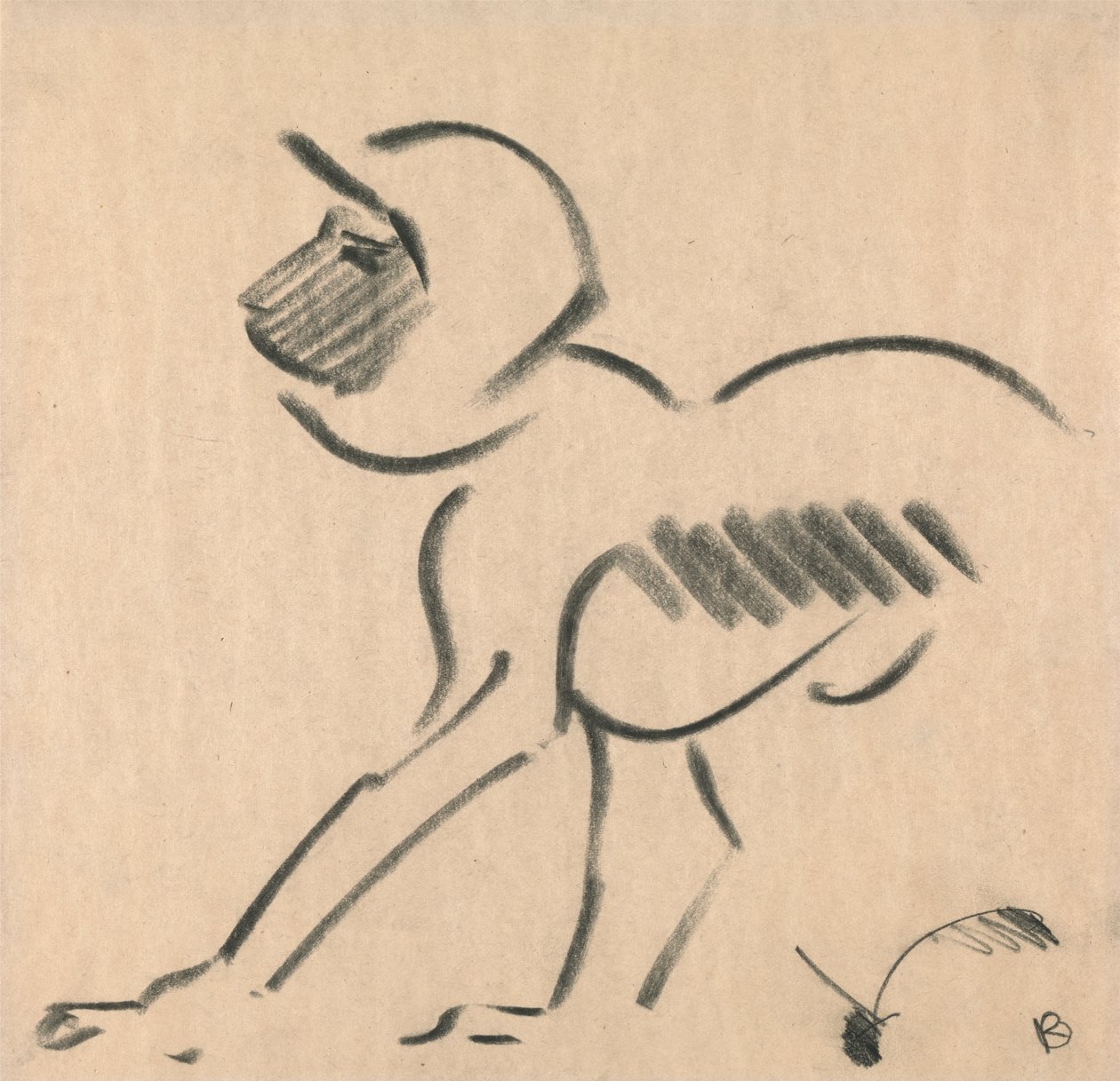 Krčící se opice od Henri Gaudier Brzeska