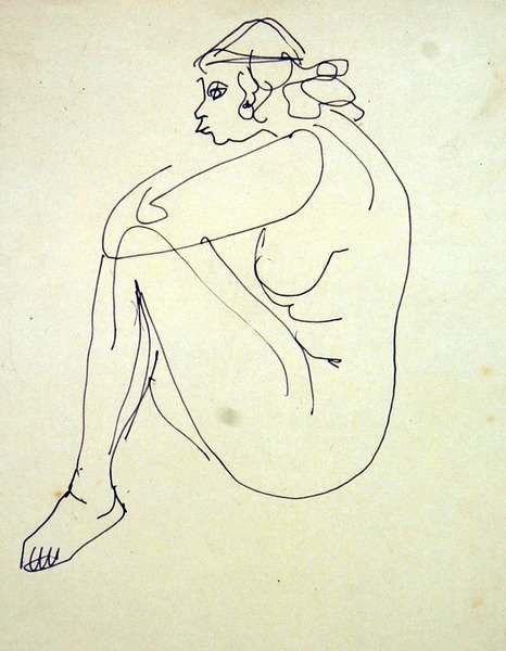Sedící nahá žena od Henri Gaudier Brzeska