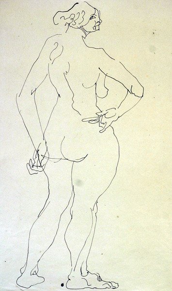 Ženský akt s rukou na boku od Henri Gaudier Brzeska