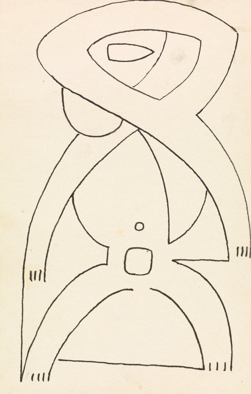 Studie obrázku pro design úlevy od Henri Gaudier Brzeska
