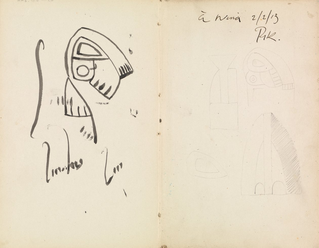 Pět sochařských studií od Henri Gaudier Brzeska