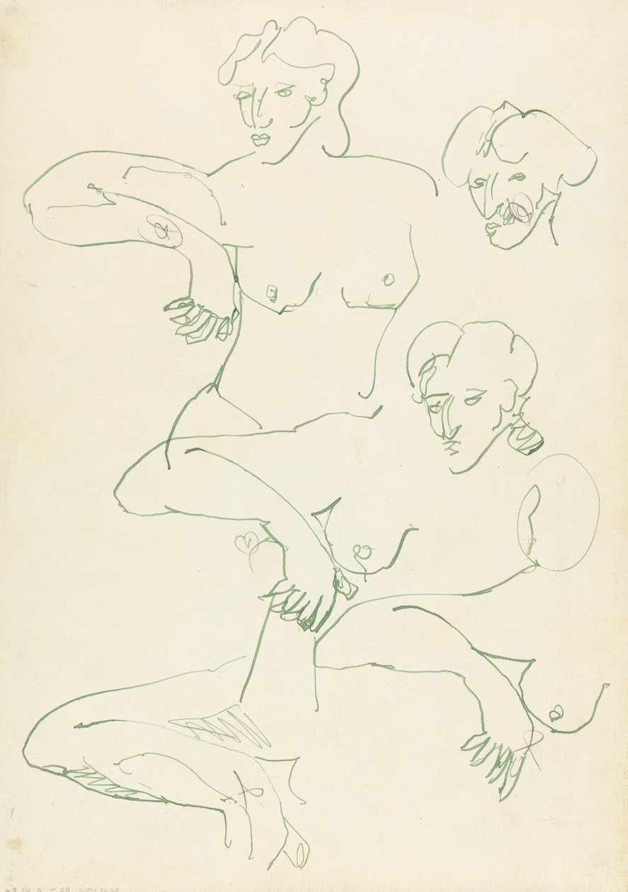 Pět studií ženské postavy od Henri Gaudier Brzeska