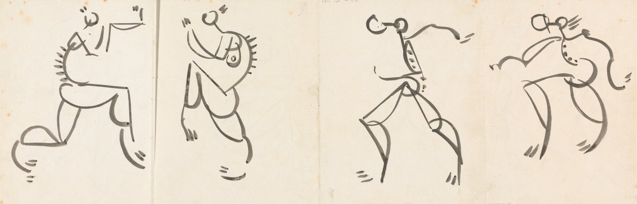 Vlys čtyř tančících postav od Henri Gaudier Brzeska