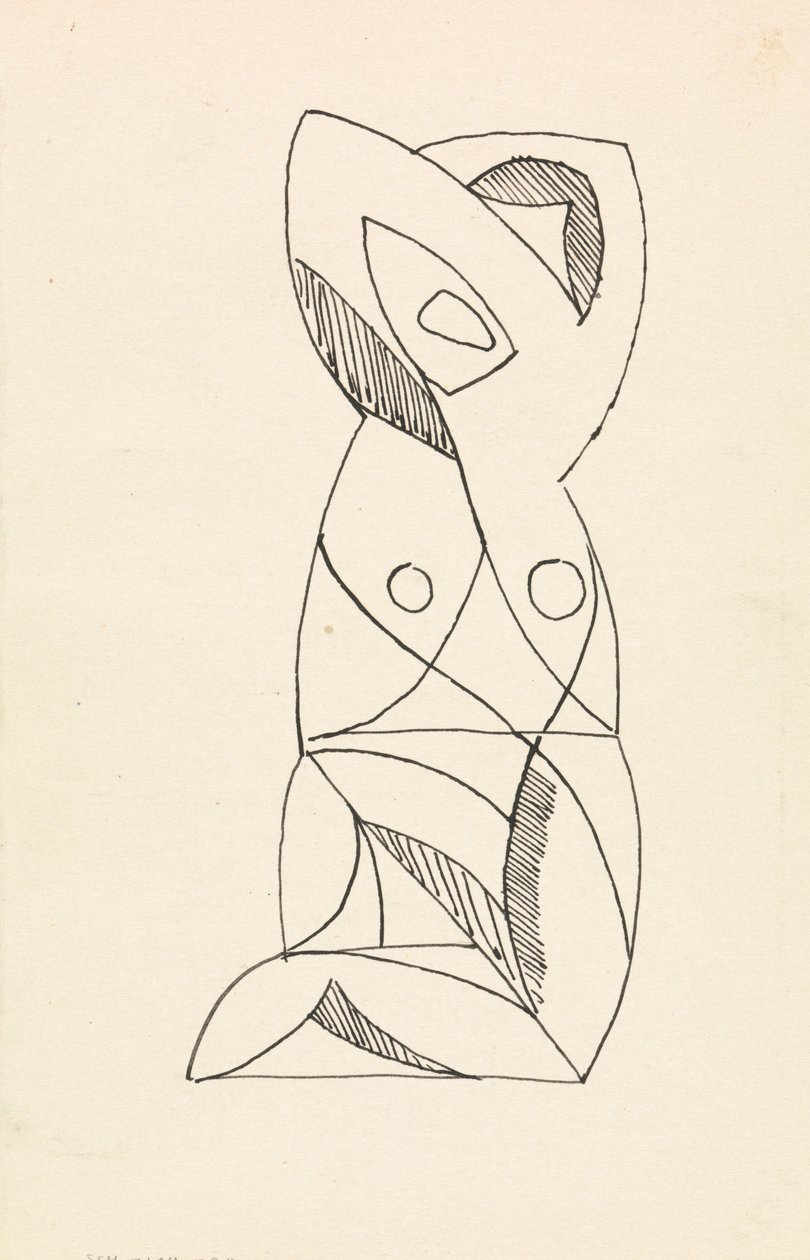Klečící ženská postava od Henri Gaudier Brzeska