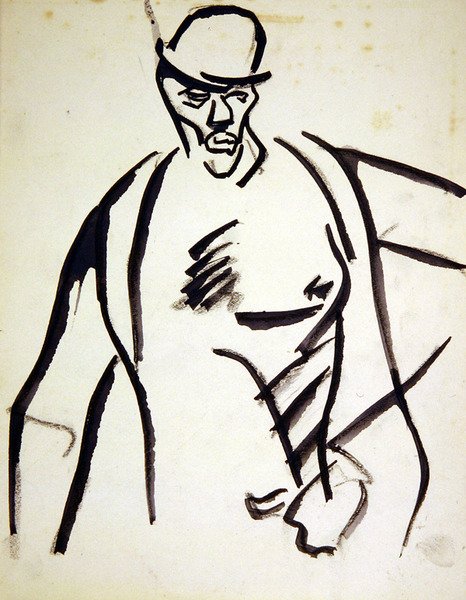 Muž v buřince od Henri Gaudier Brzeska