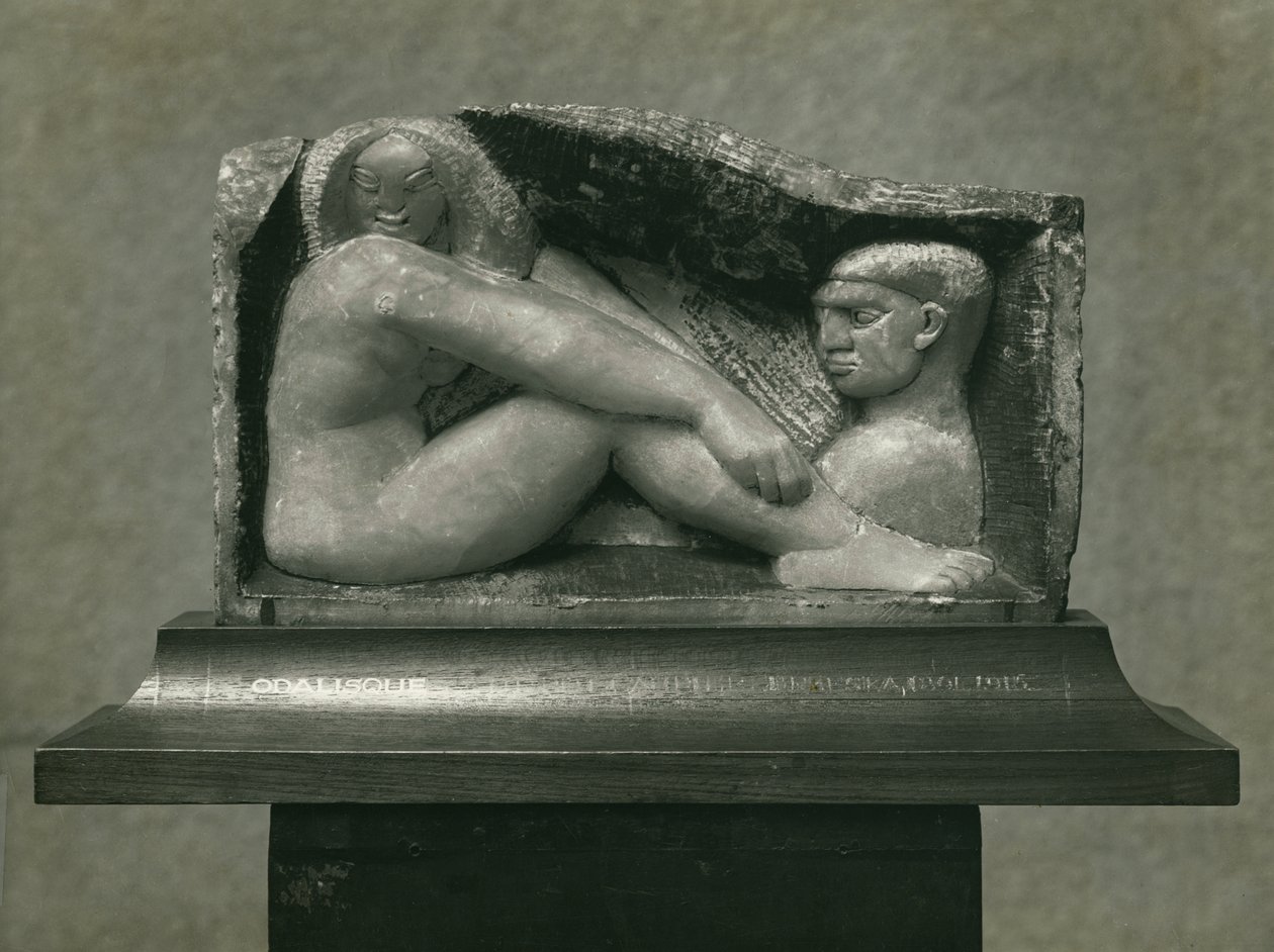 Odalisque (muž a žena) 1912-13 (alabastr) od Henri Gaudier Brzeska