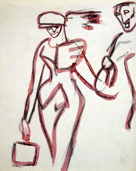 Promenader se společníkem od Henri Gaudier Brzeska