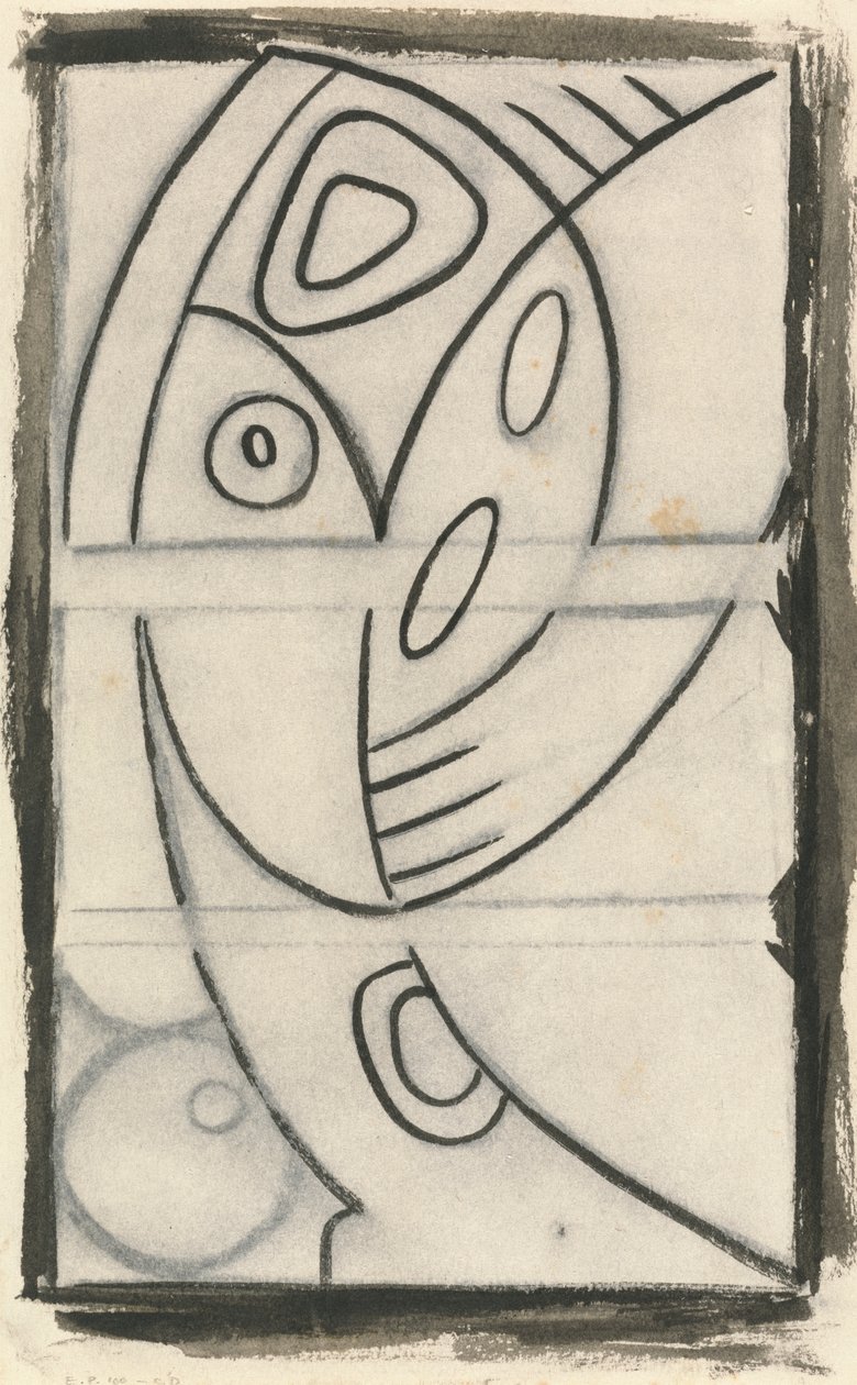 Reliéfní design abstraktní ženské postavy od Henri Gaudier Brzeska