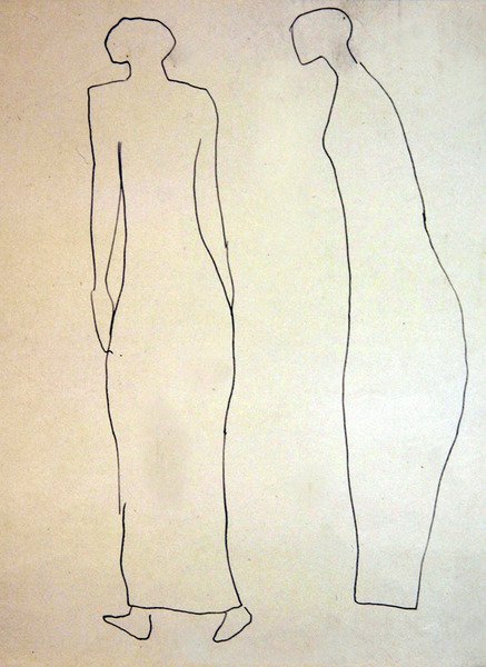 Siluety (promenadeři) od Henri Gaudier Brzeska