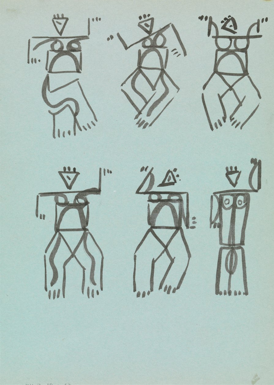 Šest studií tanečních figur od Henri Gaudier Brzeska