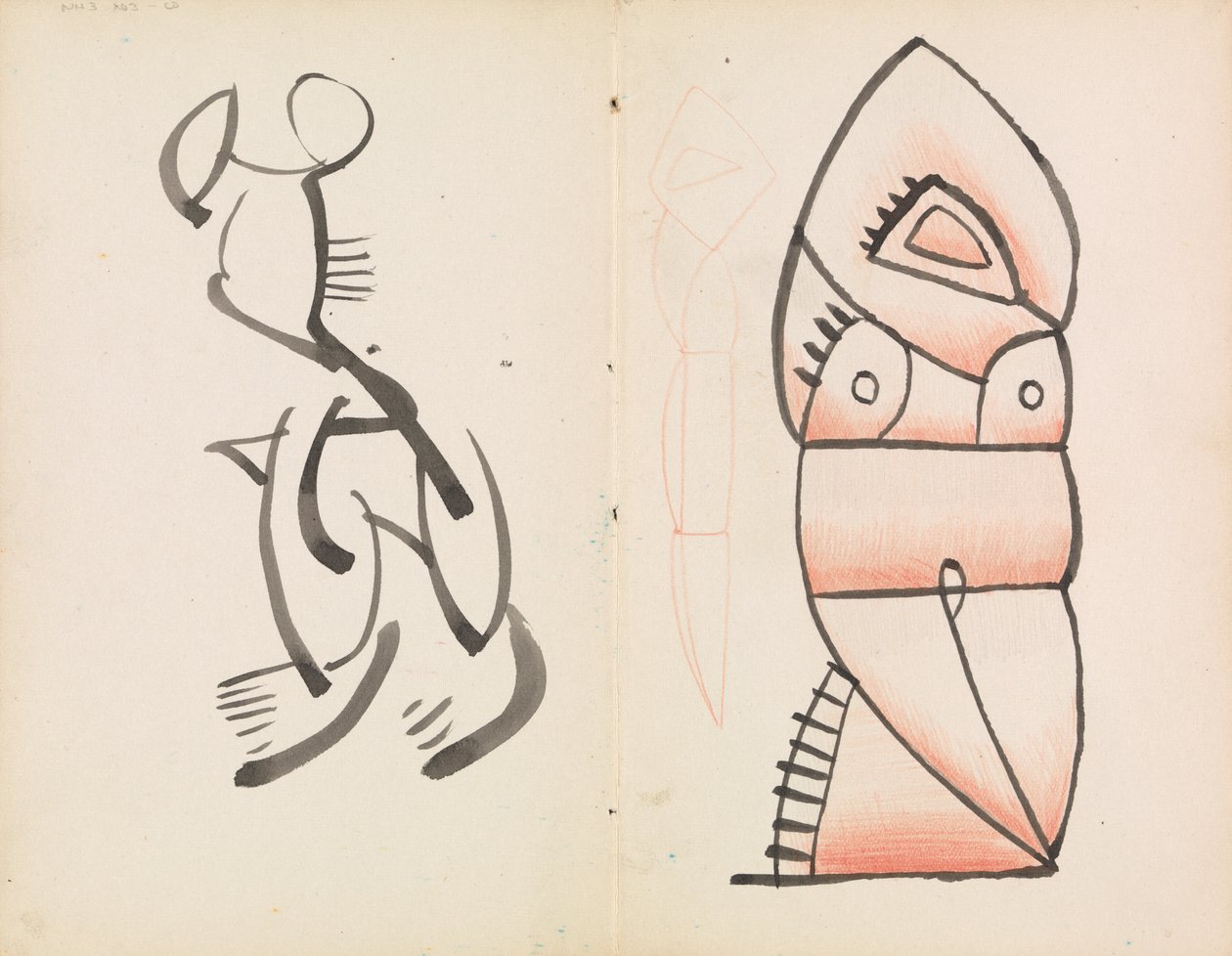 Studie pro figurální plastiku, skrčená postava od Henri Gaudier Brzeska