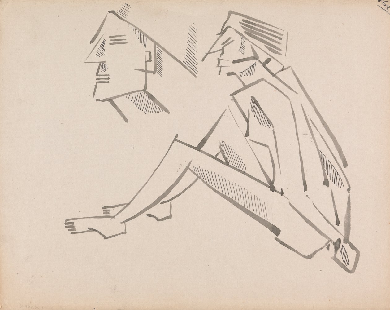 Dvě figurální studie od Henri Gaudier Brzeska