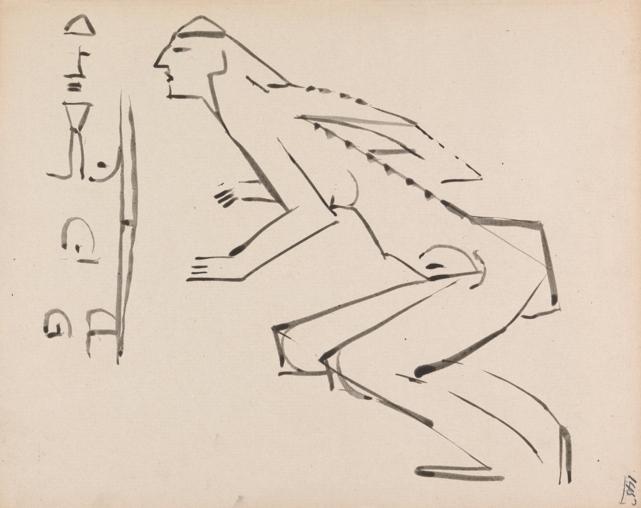 Dvě studie pro sochu od Henri Gaudier Brzeska