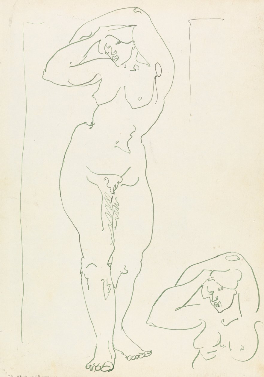 Dvě studie ženské postavy od Henri Gaudier Brzeska