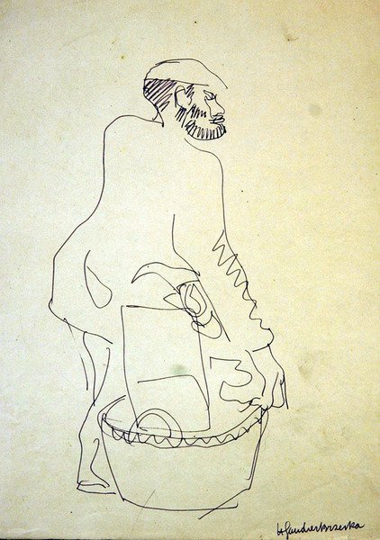 Whitechapel Žid prodávající použité zboží od Henri Gaudier Brzeska