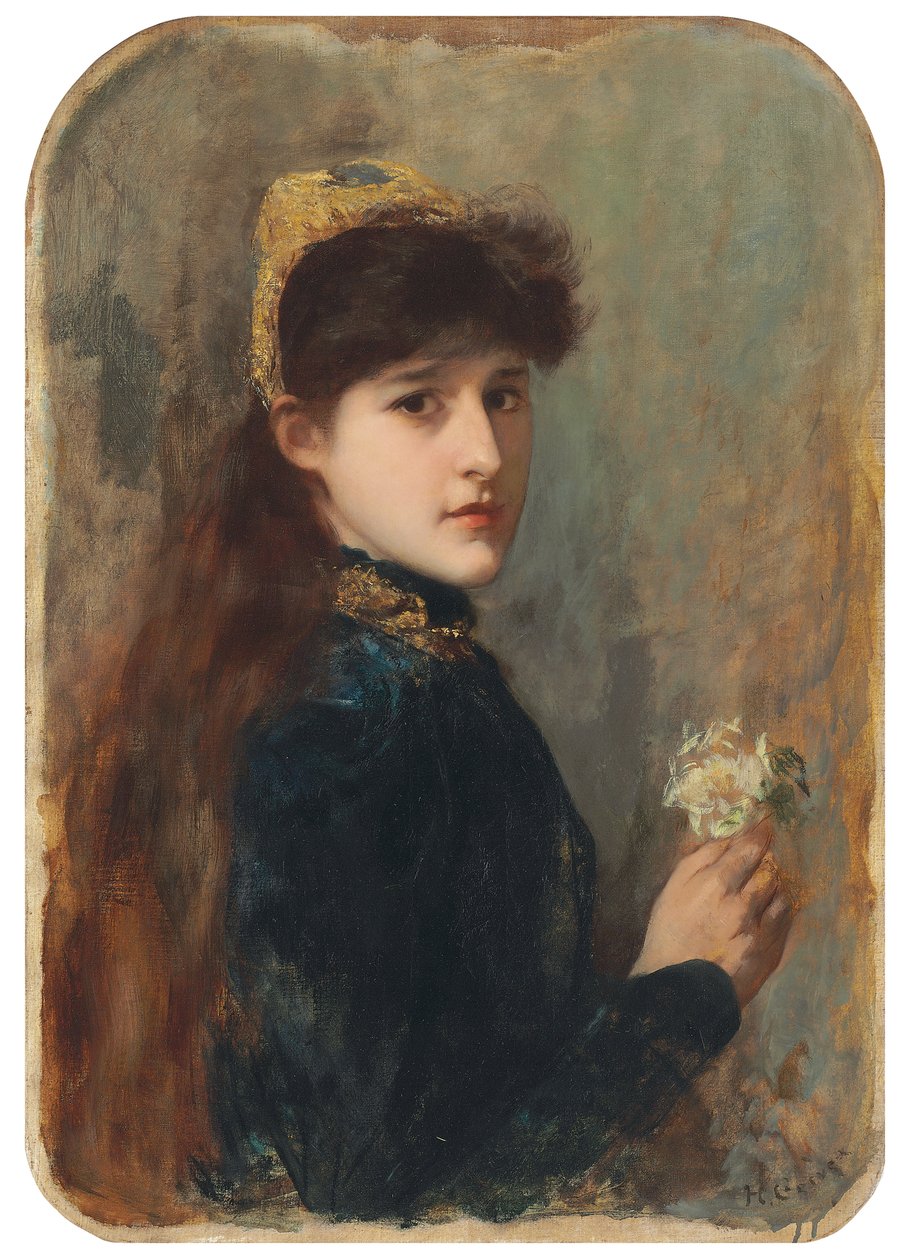 Portrét mladé dívky, cca 1877-1880 od Henri Gervex