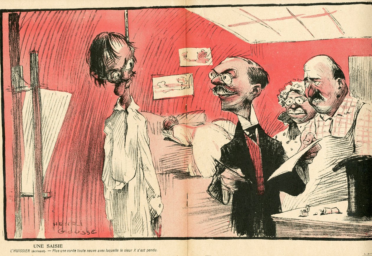 Máslový talíř, číslo 175, satirické barvy od Henri Gousse