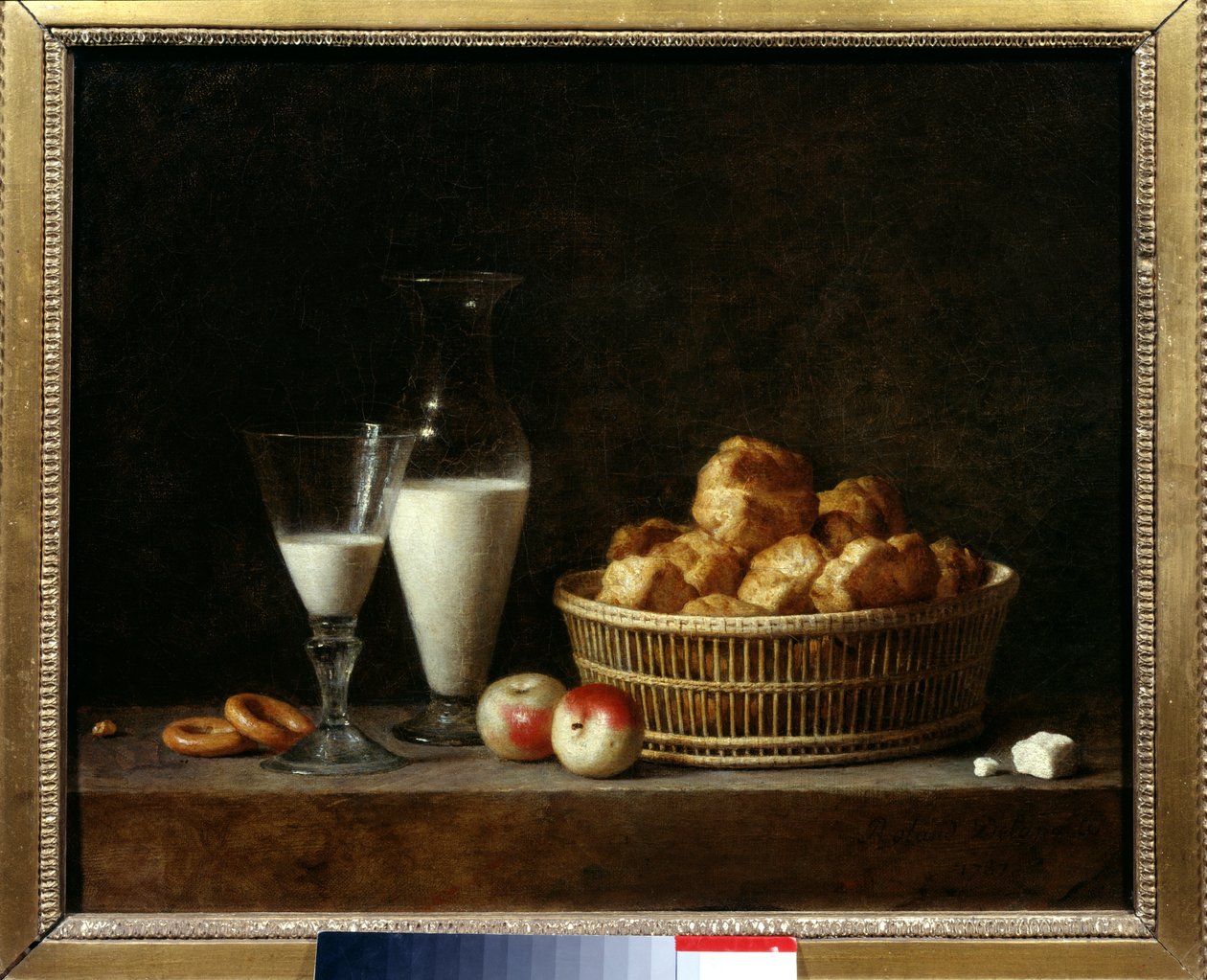 Malé občerstvení nebo karafa orgeat Malba Rolanda Delaporte (de la Porte) (1724-1793) 1787 Ne. 0,37x0,46 m Paříž, muzeum Louvre. od Henri Horace Roland Delaporte
