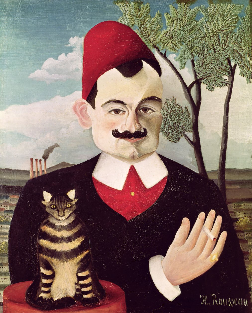 Portrét Pierra Lotiho (1850-1923) kolem roku 1891 (olej na plátně) od Henri J.F. Rousseau