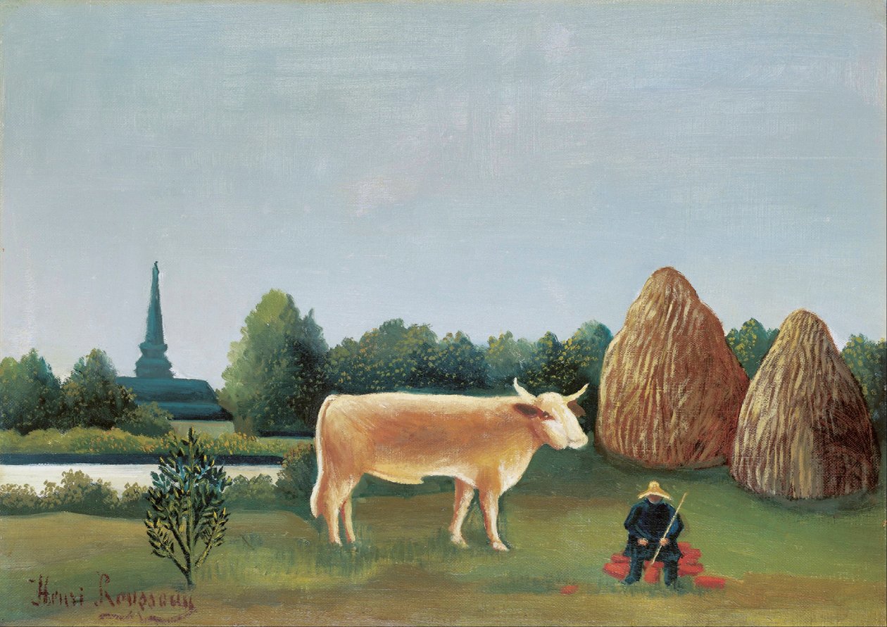 Scéna v Bagneux na okraji Paříže od Henri Rousseau dit le Douanier Rousseau (1844-1910) od Henri J.F. Rousseau