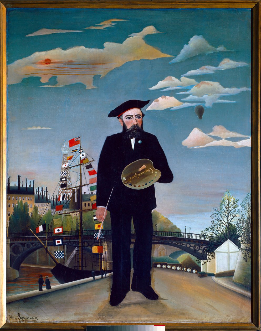 Autoportrét, z Ile Saint Louis od Henri J.F. (1844 1910) Rousseau