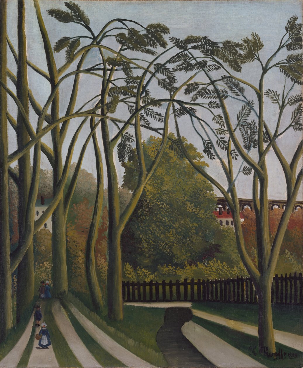 The Banks of the Bièvre near Bicêtre, c.1908-09 (olej na plátně) od Henri J.F. Rousseau