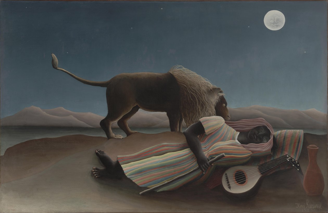 Spící cikán od Henri J.F. Rousseau